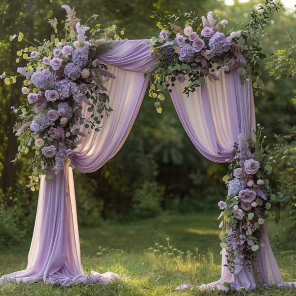 Arche en bois (fleurs de soie et naturelles) pack Provence n°2