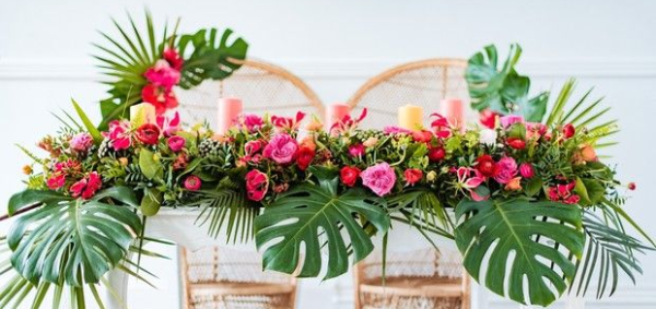 Décoration de cheminée pack Tropical